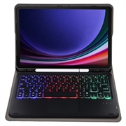 Custodia con tastiera Bluetooth per Samsung Galaxy Tab S10 Lite/S10 FE/S9 FE/S9 - Nera