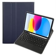 Custodia con tastiera Bluetooth per iPad 2022/2025 - Blu Scuro