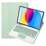 Custodia con tastiera Bluetooth per iPad 2022/2025 - Verde chiaro