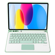 Custodia con tastiera Bluetooth per iPad 2022/2025 - Verde chiaro