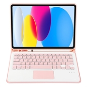 Custodia con tastiera Bluetooth per iPad 2022/2025 - Rosa