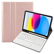 Custodia con tastiera Bluetooth per iPad 2022/2025 - Rosa Oro