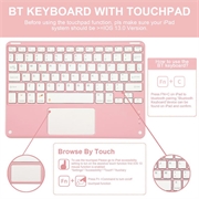 Custodia con tastiera Bluetooth per iPad Air 11 2026/2025/2024/iPad Air 2022/2020 - Rosa