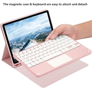 Custodia con tastiera Bluetooth per iPad Air 11 2026/2025/2024/iPad Air 2022/2020 - Rosa