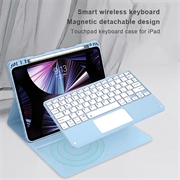 Custodia con tastiera Bluetooth per iPad Air 13 2026/2025/2024/iPad Pro 12.9 2022/2021/2020/2018 - Baby Blu