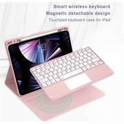 Custodia con tastiera Bluetooth per iPad Air 13 2026/2025/2024/iPad Pro 12.9 2022/2021/2020/2018 - Rosa