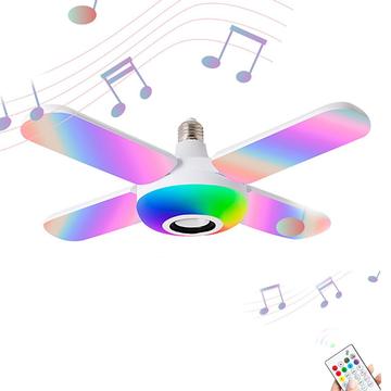 Lampada LED da soffitto Bluetooth RGB con 4 foglie pieghevoli - E27