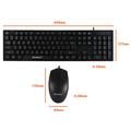 Set composto da tastiera con cavo USB Bosston D5200 e mouse ergonomico da 1000 DPI - Nero