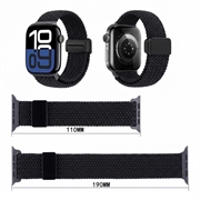 Cinturino in nylon intrecciato con chiusura magnetica per Apple Watch - 49mm/46mm/45mm/44mm - Nero