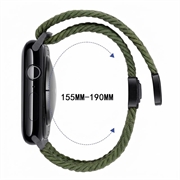 Cinturino in nylon intrecciato con chiusura magnetica per Apple Watch - 49mm/46mm/45mm/44mm - Verde