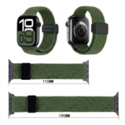 Cinturino in nylon intrecciato con chiusura magnetica per Apple Watch - 49mm/46mm/45mm/44mm - Verde