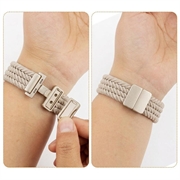 Cinturino in nylon intrecciato con chiusura magnetica per Apple Watch - 49mm/46mm/45mm/44mm - Luce stellare