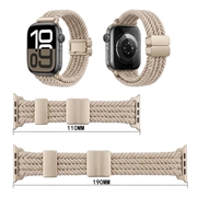 Cinturino in nylon intrecciato con chiusura magnetica per Apple Watch - 49mm/46mm/45mm/44mm - Luce stellare