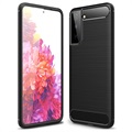 Cover in TPU Effetto Spazzolato per Honor 9X, 9X Pro - Fibra di Carbonio - Nera