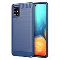 Cover in TPU Effetto Spazzolato per Honor 9X, 9X Pro - Fibra di Carbonio - Nera