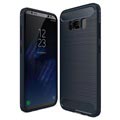 Custodia in TPU Spazzolata per Samsung Galaxy S8 - Fibra di Carbonio