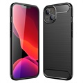 Cover in TPU Effetto Spazzolato per Honor 9X, 9X Pro - Fibra di Carbonio - Nera
