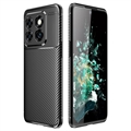 Cover in TPU Spazzolata per Huawei P20 Pro - Fibra di Carbonio - Nera