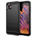 Cover in TPU Spazzolata per Huawei P20 Pro - Fibra di Carbonio - Nera