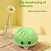 Giocattolo antistress squishy dumpling che fa bolle, con cestello per cottura a vapore - Verde