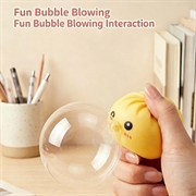 Giocattolo antistress squishy dumpling che fa bolle, con cestello per cottura a vapore - Giallo