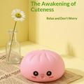 Giocattolo antistress squishy dumpling che fa bolle, con cestello per cottura a vapore - Rosa