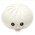 Giocattolo antistress squishy dumpling che fa bolle, con cestello per cottura a vapore - Bianco