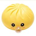 Giocattolo antistress squishy dumpling che fa bolle, con cestello per cottura a vapore - Giallo