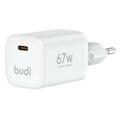 Caricabatterie rapido Budi AC310EW da 67W con tecnologia GaN e USB-C con Power Delivery - Bianco