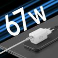 Caricabatterie rapido Budi AC310EW da 67W con tecnologia GaN e USB-C con Power Delivery - Bianco