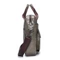 Bullcaptain 046 Borsa da uomo in pelle per laptop e crossbody - 40 x 30 x 7 cm - Grigio