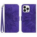 Sunflower Serie iPhone 14 Pro Max Custodia a Portafoglio - Viola