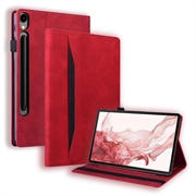 Custodia Folio stile business per Samsung Galaxy Tab S11/S10 Lite/S10 FE/S9 FE/S9/S8/S7 - Rossa
