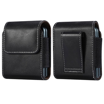 Custodia Verticale Holster Business Style per Samsung Galaxy Z Flip3 5G/Motorola Razr 5G - Nera