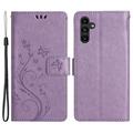 Custodia a portafoglio per Samsung Galaxy A54 5G serie Butterfly - viola