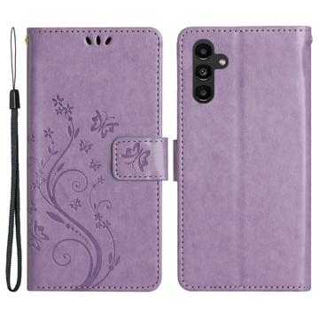 Custodia a portafoglio per Samsung Galaxy A54 5G serie Butterfly - viola