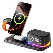 C09PLUS Caricabatterie wireless magnetico Qi2.2 5-in-1 con sveglia - 25W - Nero