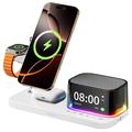 C09PLUS Caricabatterie wireless magnetico Qi2.2 5-in-1 con sveglia - 25W - Bianco
