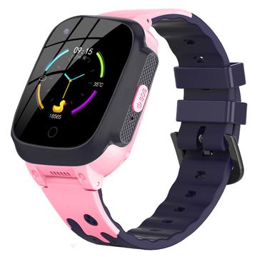 C1 1.3" schermo quadrato 4G bambini Smart Watch supporto video chiamata posizione Tracker - Rosa