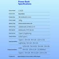Power bank C1020 con ricarica rapida da 10000mAh