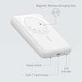 C1030 Power bank magnetico da 10000mAh con ricarica rapida USB-C da 20W - Bianco