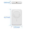 C1030 Power bank magnetico da 10000mAh con ricarica rapida USB-C da 20W - Bianco