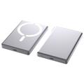 Power bank magnetico C26 da 10000mAh con ricarica rapida USB-C da 18W - Argento