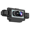 C313 Dash Cam WiFi a 4 canali 1080p con telecamera posteriore - Registrazione interna/esterna - Nero