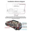 C313 Dash Cam WiFi a 4 canali 1080p con telecamera posteriore - Registrazione interna/esterna - Nero