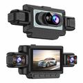 C313 Dash Cam WiFi a 4 canali 1080p con telecamera posteriore - Registrazione interna/esterna - Nero