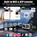 C313 Dash Cam WiFi a 4 canali 1080p con telecamera posteriore - Registrazione interna/esterna - Nero