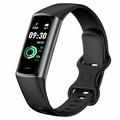 C68 Bracciale intelligente Slim Fitness Watch da 1.1" con monitoraggio della frequenza cardiaca - Nero