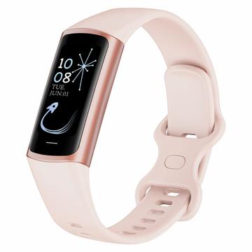 C68 Bracciale intelligente da 1.1" Slim Fitness Watch con monitoraggio della frequenza cardiaca - Oro / Rosa