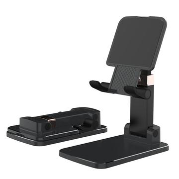 CCT14 Supporto per telefono pieghevole di sollevamento Supporto per telefono regolabile multi-angolo portatile per iPhone, Samsung, Huawei - nero